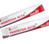 Zwei Stickpacks mit Aufdruck des Firmenlogos von Constantia Flexibles und Namen der Materiallösung Perpetua Alta.