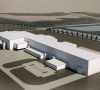 3D Rendering von Pratt Industries der 60.000 m² großen Papierfabrik in Henderson, Kentucky zur Herstellung von 100 % Recyclingpapier.